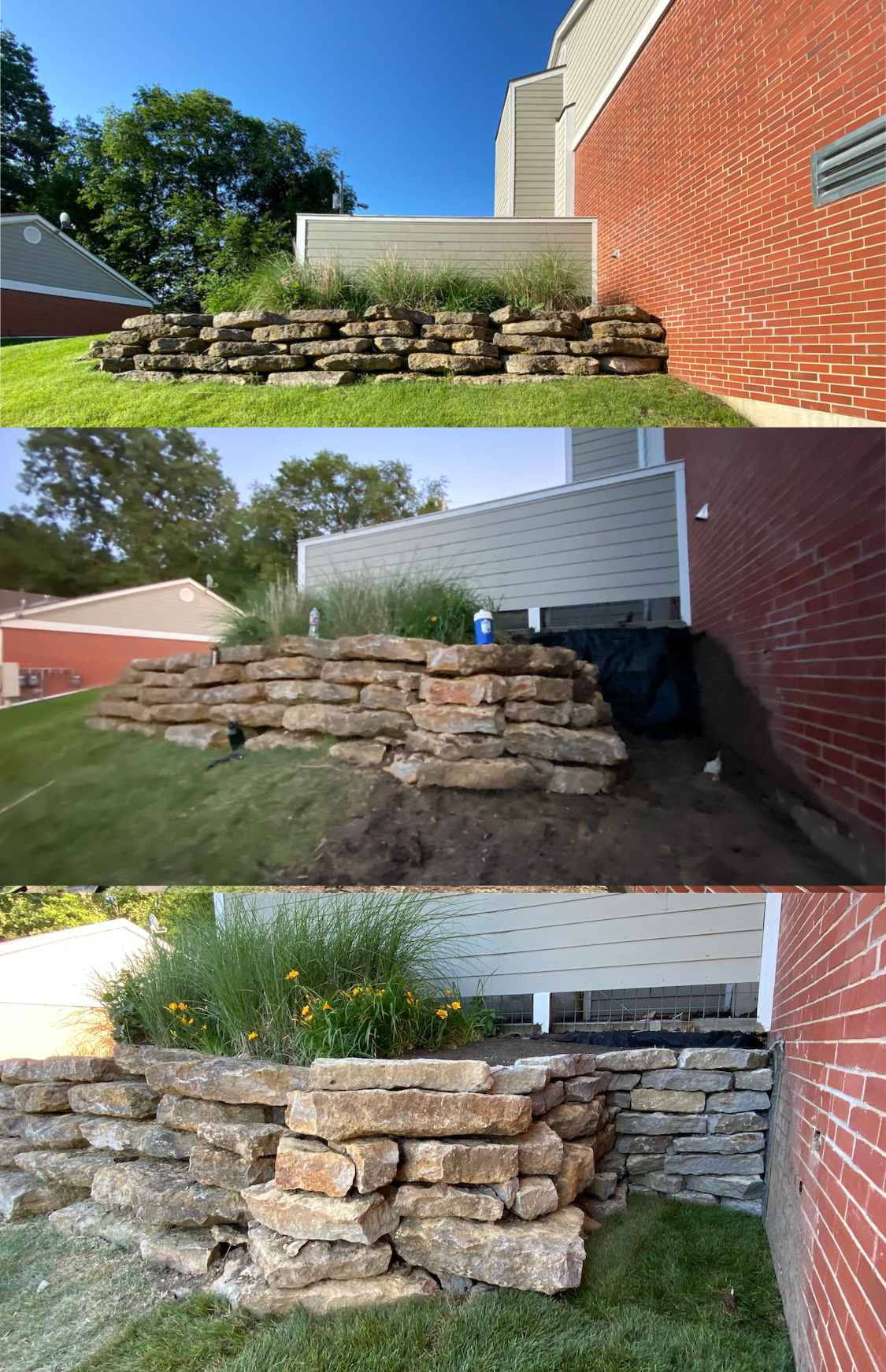 Limestone Retaining Wall